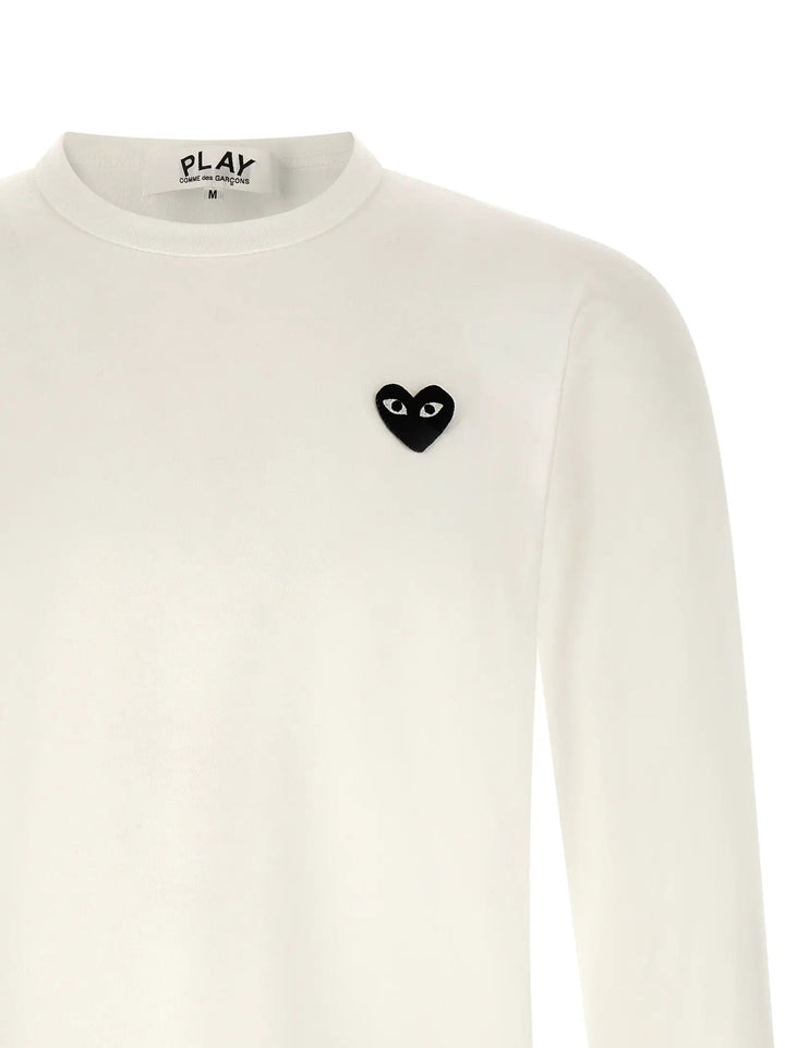 Comme Des Garçons Play Sample Sale | Comme Des Garçons Play White Cotton T-Shirt - | Designer outlet