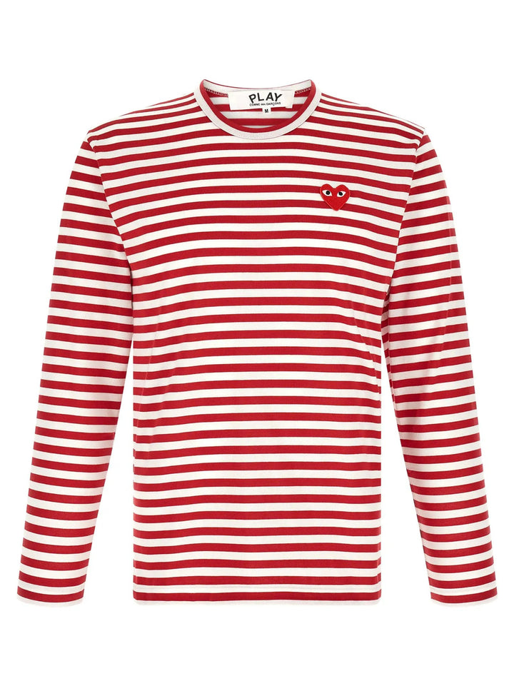 Comme Des Garçons Play Sample Sale | Comme Des Garçons Play White Cotton T-Shirt - | Designer outlet
