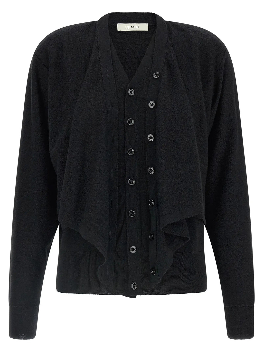 Lemaire Sample Sale | Lemaire Black Wool Cardigan - | Designer outlet
