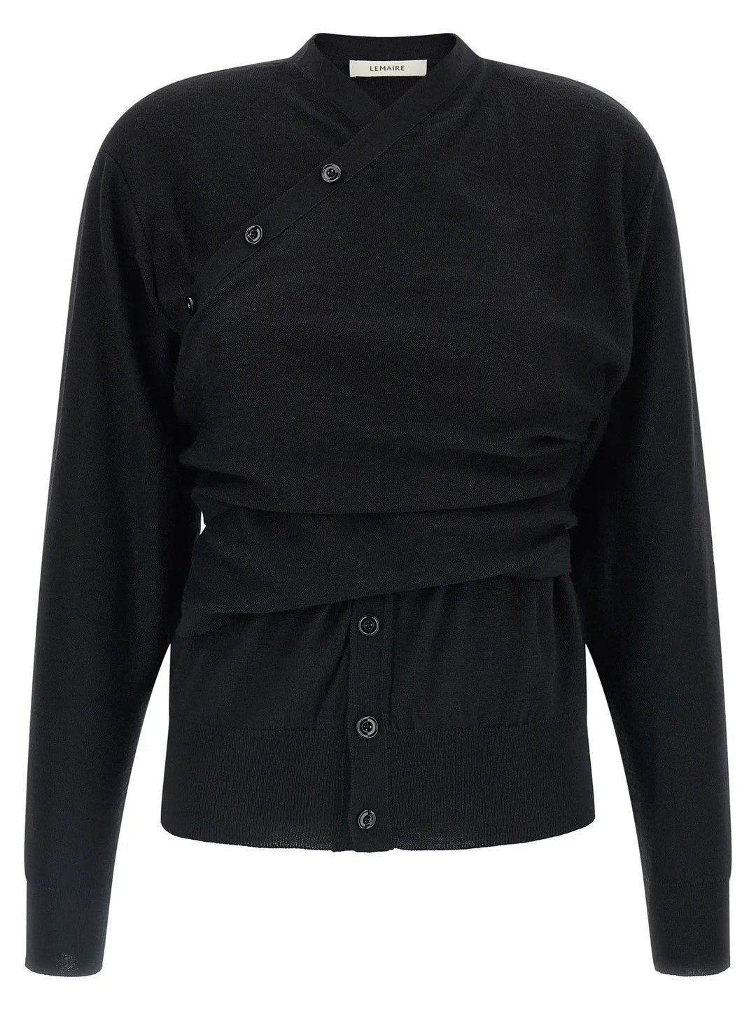Lemaire Sample Sale | Lemaire Black Wool Cardigan - | Designer outlet