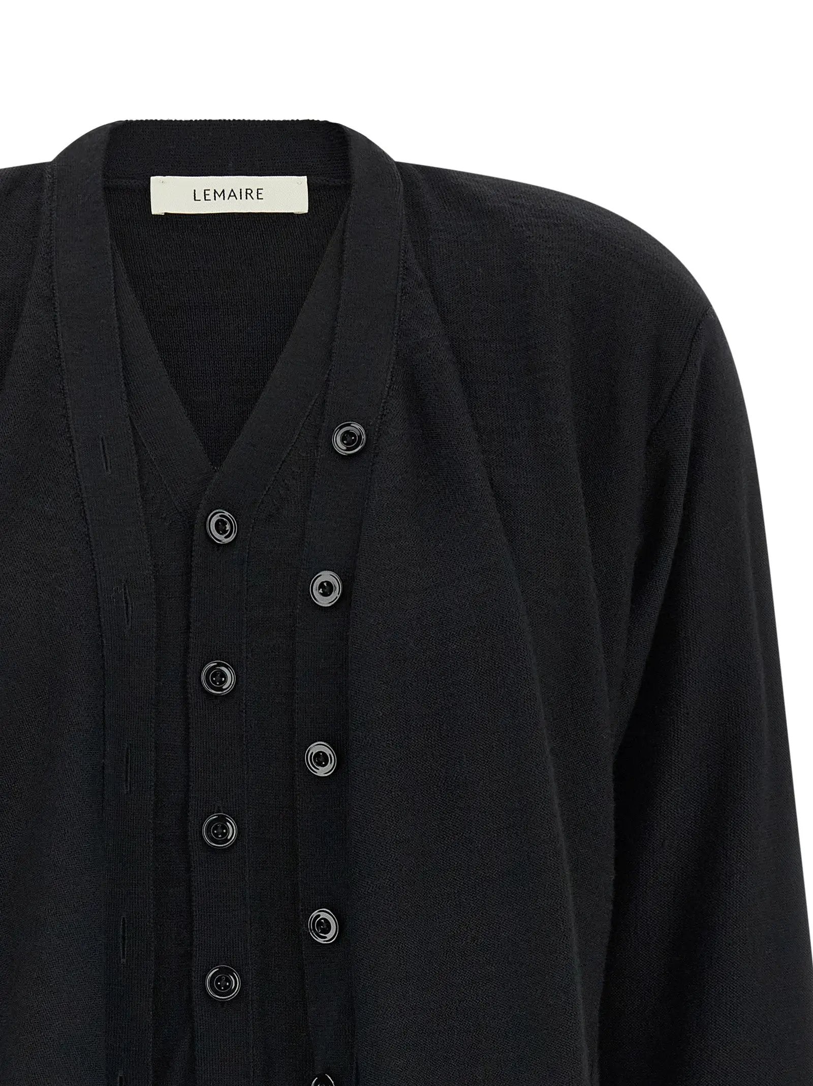 LEMAIRE ブラック カーディガン S Lemaire Black Wool Cardigan | AskMeWear – Ask Me Wear