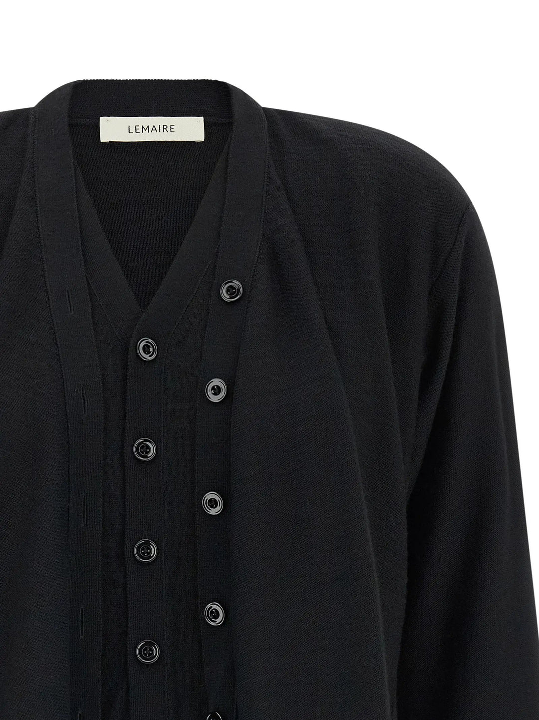 Lemaire Sample Sale | Lemaire Black Wool Cardigan - | Designer outlet