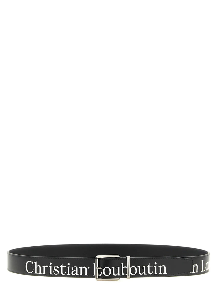 Christian Louboutin Sample Sale | Christian Louboutin Black Calfskin Regular Belt - | Designer outlet