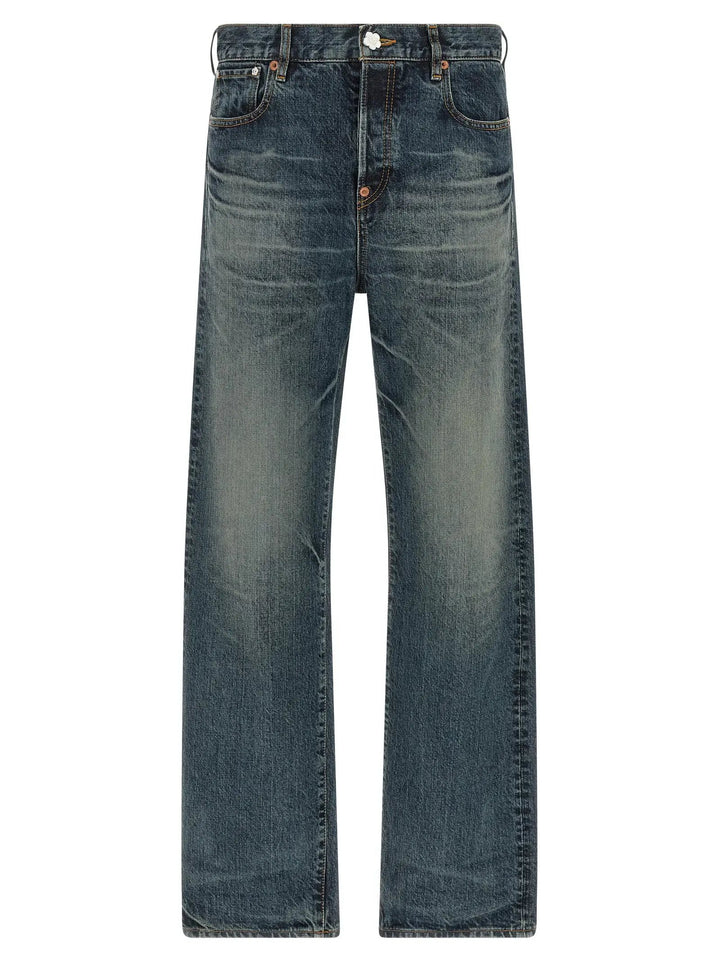 Kenzo Sample Sale | Kenzo Blue Cotton Straight-Leg Jeans - | Designer outlet