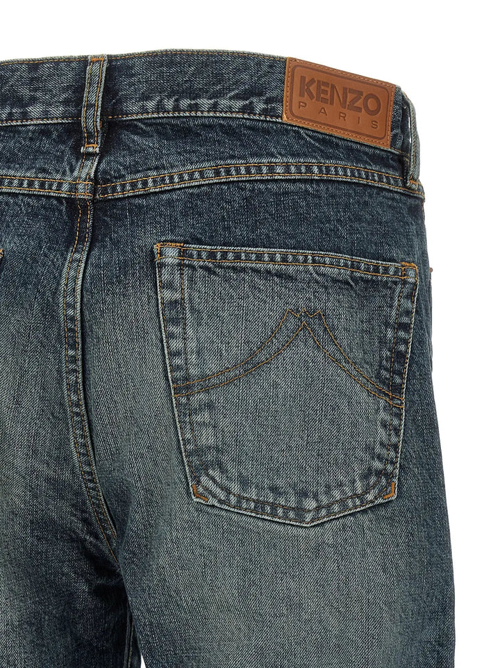 Kenzo Sample Sale | Kenzo Blue Cotton Straight-Leg Jeans - | Designer outlet