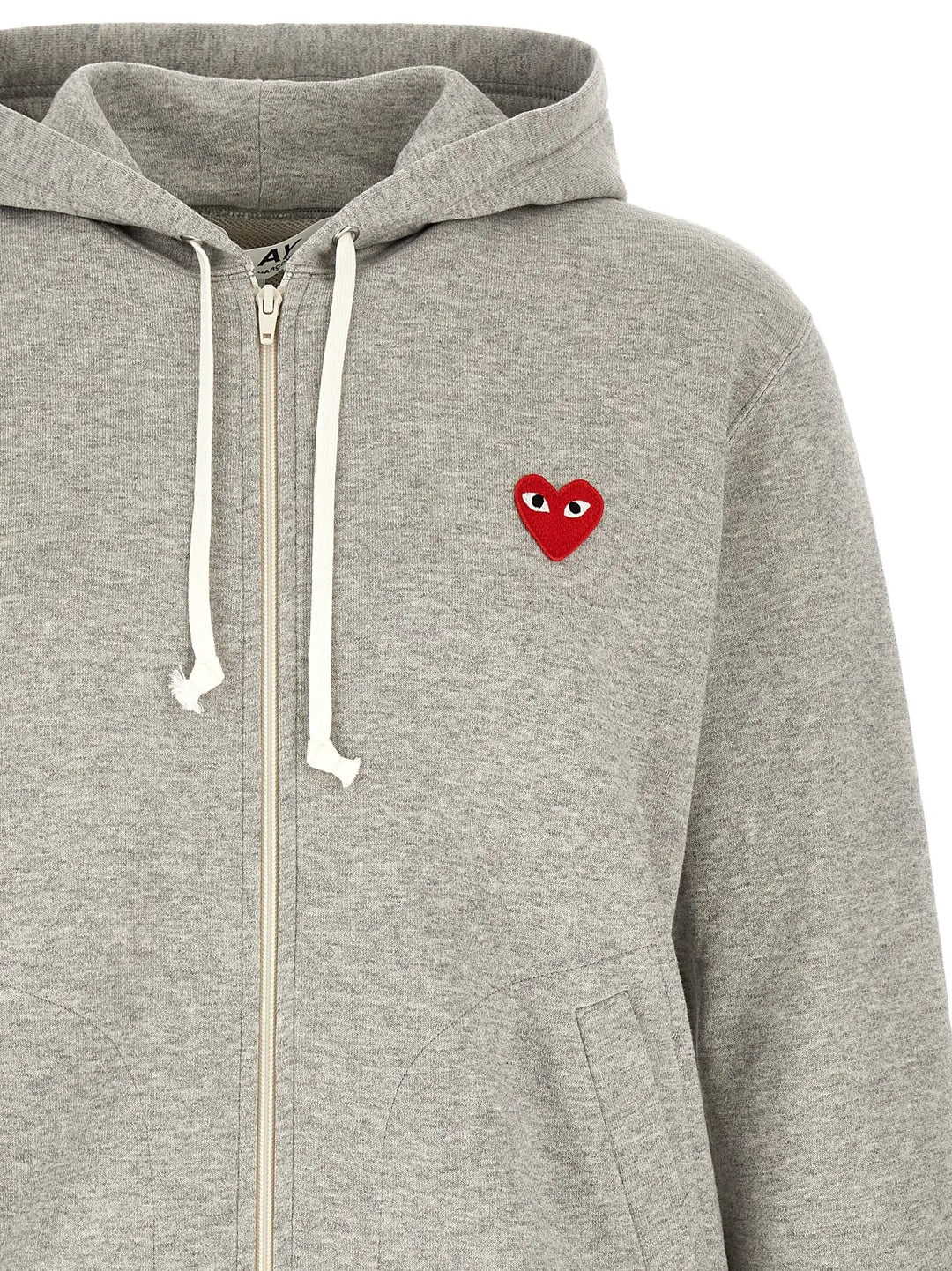 Comme Des Garçons Play Sample Sale | Comme Des Garçons Play Gray Cotton Cardigan - | Designer outlet