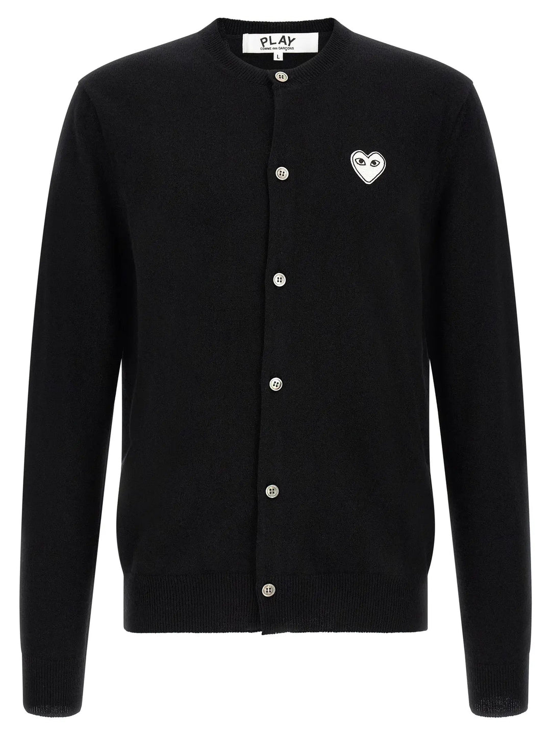 Comme Des Garçons Play Sample Sale | Comme Des Garçons Play Black Wool Cardigan - | Designer outlet