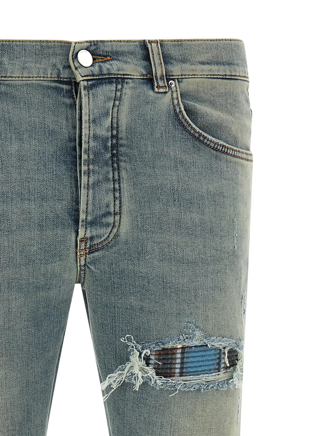 Amiri Sample Sale | Amiri Blue Cotton Skinny Jeans - | Designer outlet