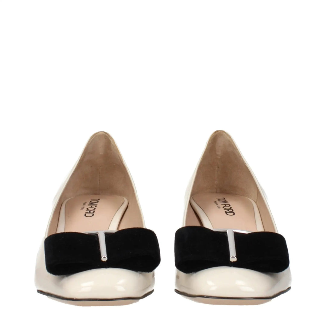 Tom Ford Sample Sale | Tom Ford Beige Leather Mid Heel Pumps - | Designer outlet
