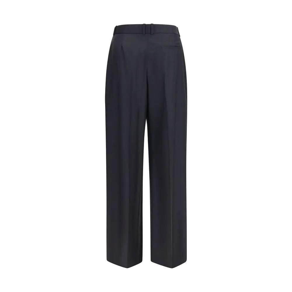 The Row Sample Sale | The Row Blue Wool Oves Aries Dress Pants - | Designer outlet