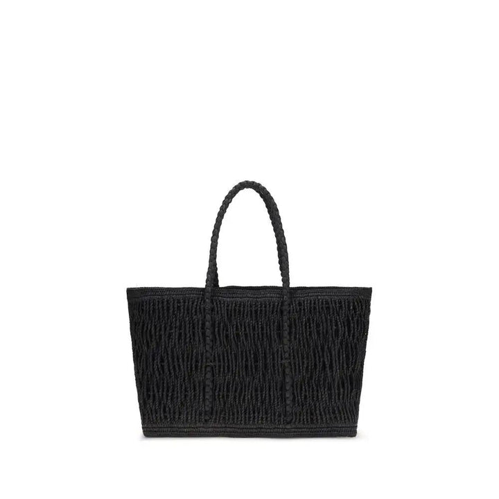 The Row Sample Sale | The Row Black Raffia Shoulder Bag - | Designer outlet