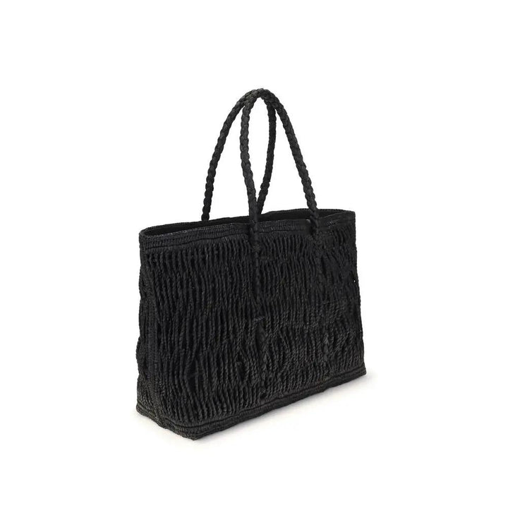 The Row Sample Sale | The Row Black Raffia Shoulder Bag - | Designer outlet