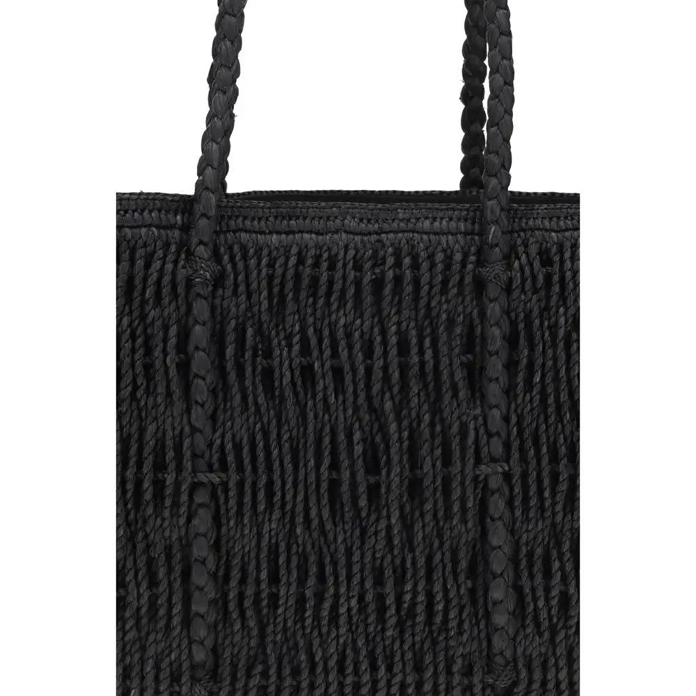 The Row Sample Sale | The Row Black Raffia Shoulder Bag - | Designer outlet