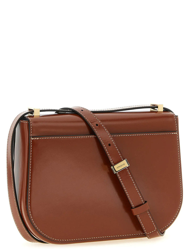 Ferragamo Sample Sale | Ferragamo Brown Calfskin Crossbody Bag - | Designer outlet