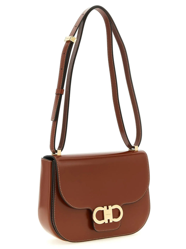 Ferragamo Sample Sale | Ferragamo Brown Calfskin Crossbody Bag - | Designer outlet