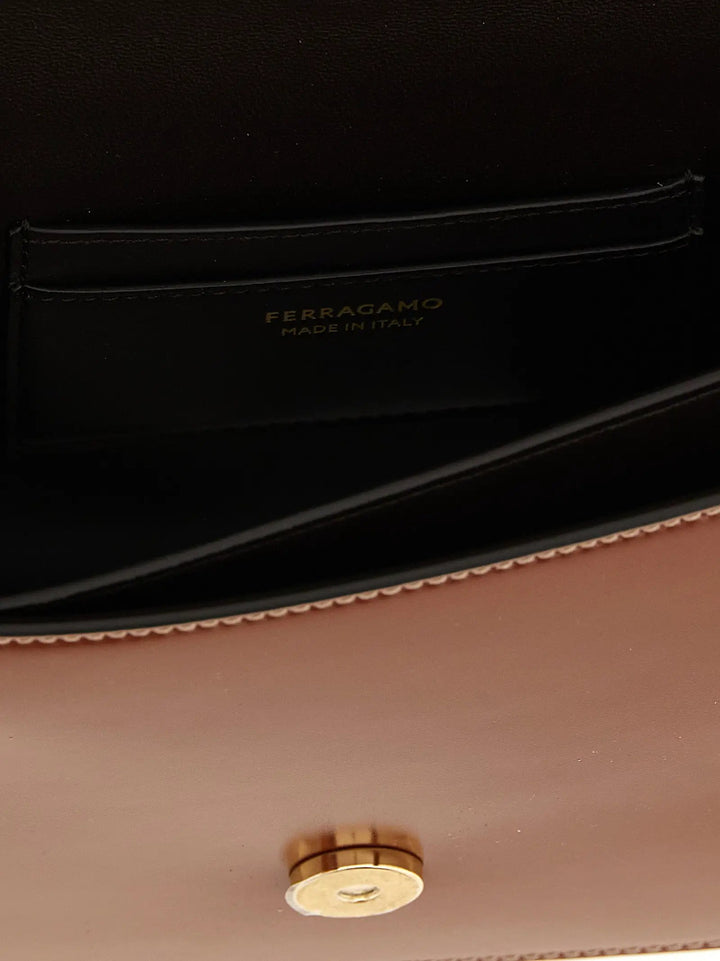 Ferragamo Sample Sale | Ferragamo Brown Calfskin Crossbody Bag - | Designer outlet