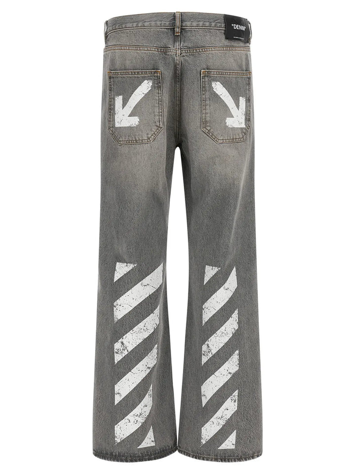 Off-White Sample Sale | Off-White Gray Cotton Relaxed Fit Jeans - | Designer outlet
