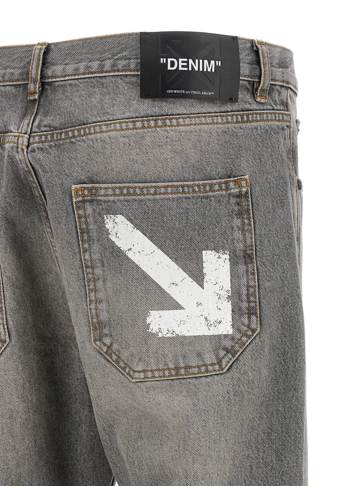 Off-White Sample Sale | Off-White Gray Cotton Relaxed Fit Jeans - | Designer outlet