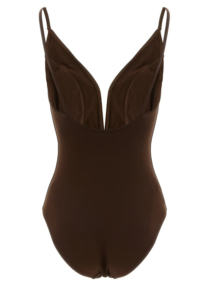 Eres Sample Sale | Eres Brown Polyamide One-Piece Swimsuit - | Designer outlet