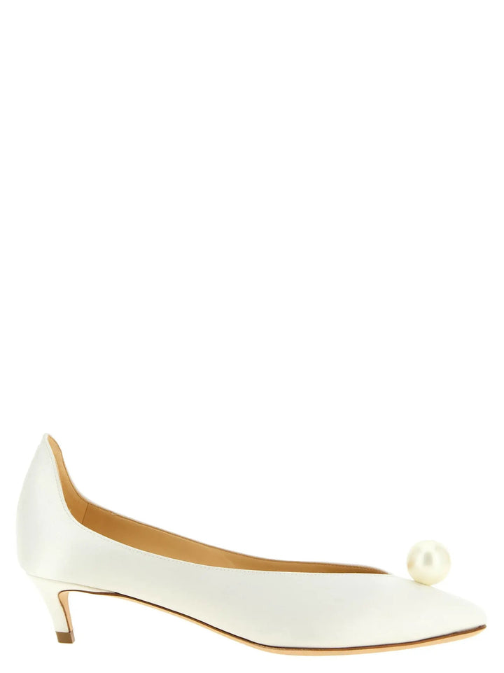 Magda Butrym Sample Sale | Magda Butrym White Viscose Mid Heel Pumps - | Designer outlet