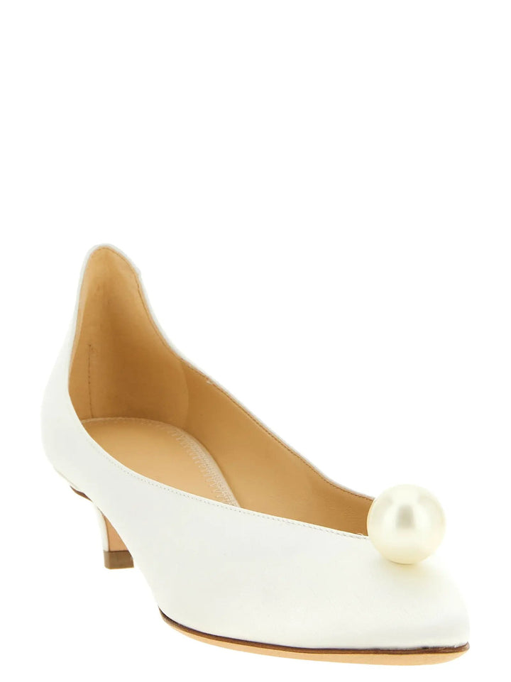 Magda Butrym Sample Sale | Magda Butrym White Viscose Mid Heel Pumps - | Designer outlet
