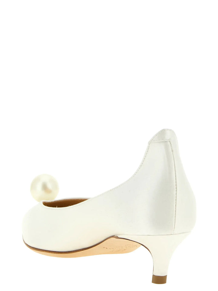 Magda Butrym Sample Sale | Magda Butrym White Viscose Mid Heel Pumps - | Designer outlet