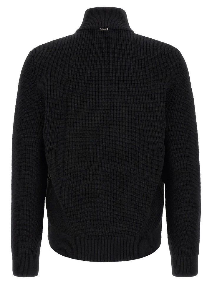 Herno Sample Sale | Herno Black Wool Full-Length Jacket - | Designer outlet