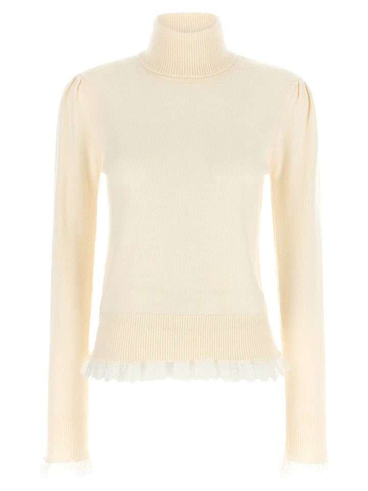 Ganni Sample Sale | Ganni White Merino Wool Cardigan - | Designer outlet