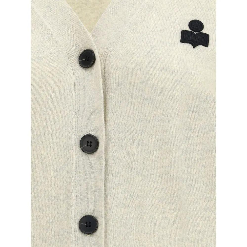 Isabel Marant Étoile Sample Sale | Isabel Marant Étoile White Cotton Cardigan - | Designer outlet