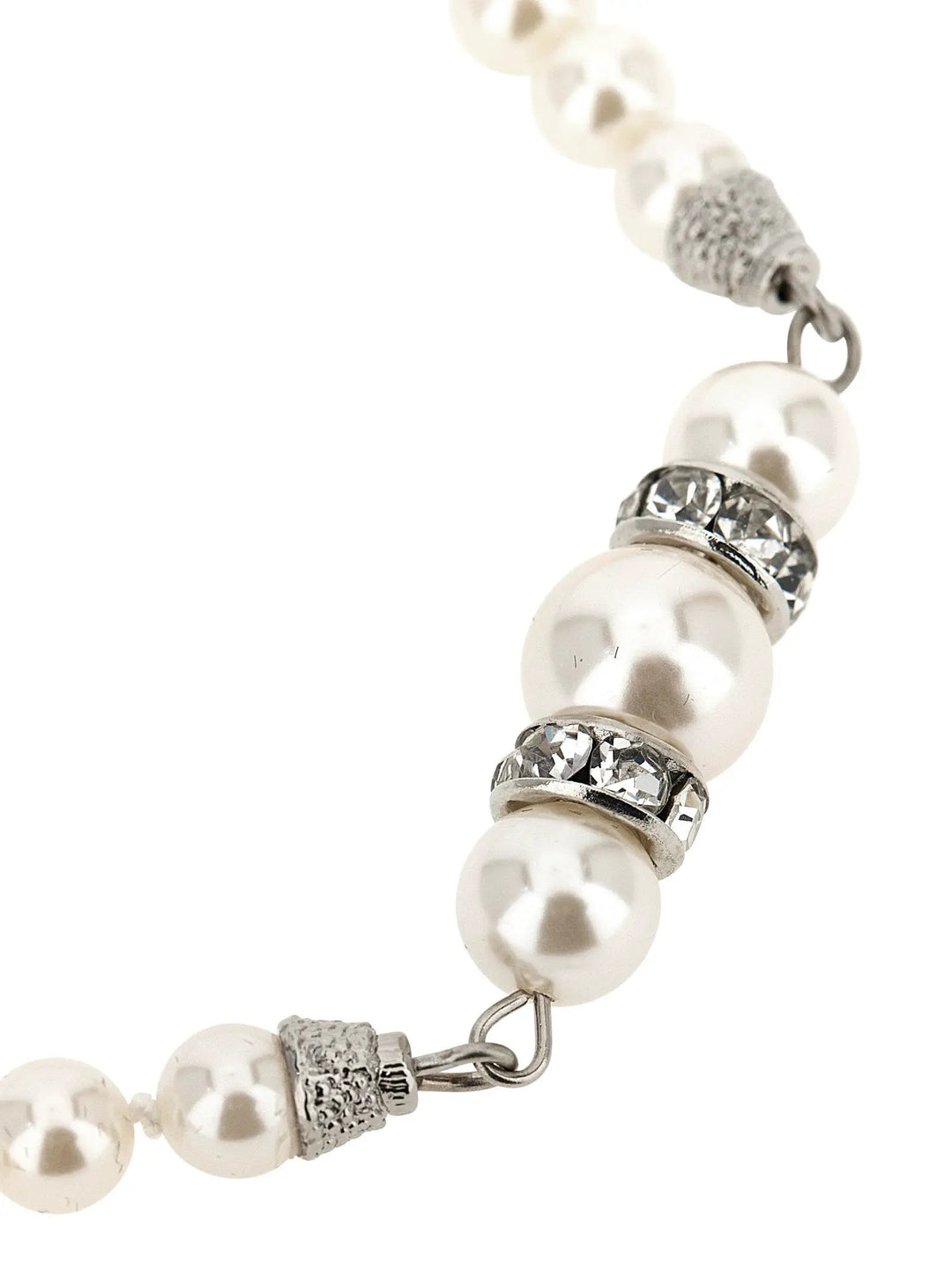 Alessandra Rich Sample Sale | Alessandra Rich White Glass Necklace - | Designer outlet