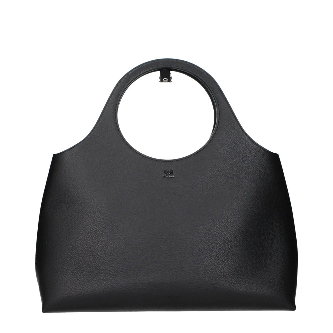 Courrèges Sample Sale | Courrèges Black Leather Handbag - | Designer outlet