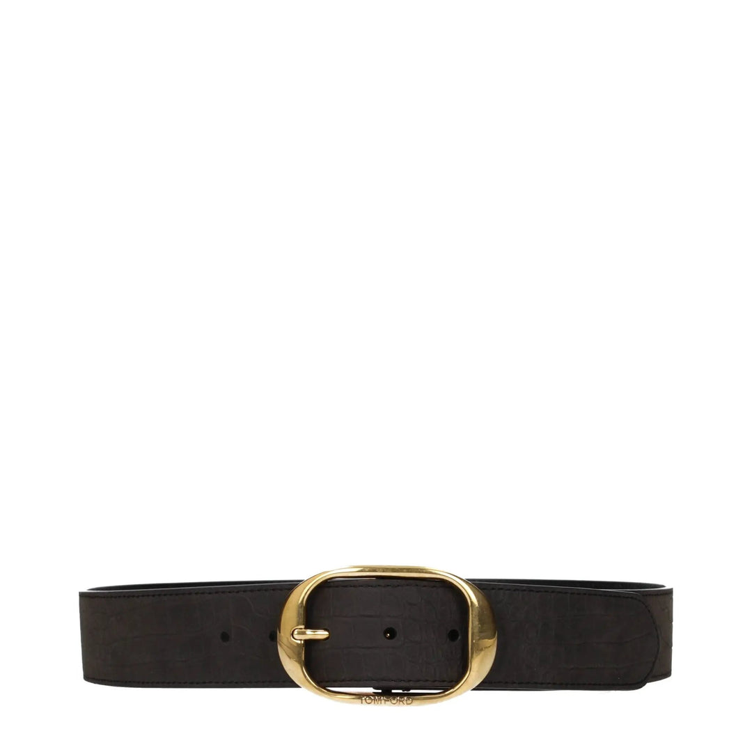 Tom Ford Sample Sale | Tom Ford Brown Leather Regular Belt - | Designer outlet