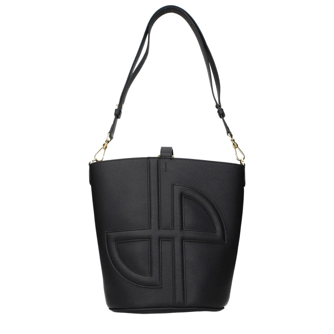 Patou Sample Sale | Patou Black Leather Crossbody Bag - | Designer outlet