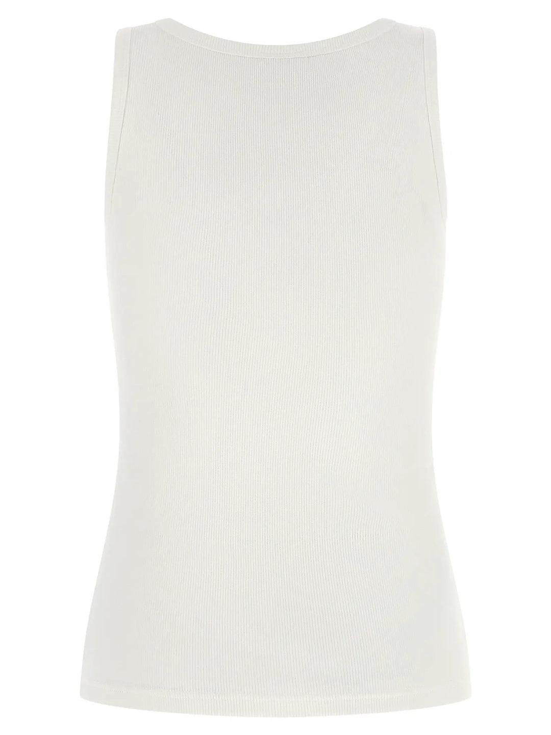 Courrèges Sample Sale | Courrèges White Cotton Sleeveles T-Shirt - | Designer outlet