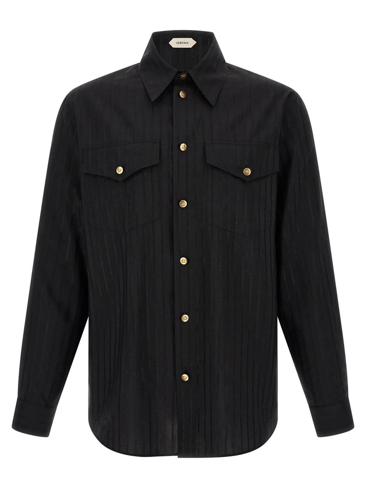 Versace Sample Sale | Versace Black Cotton Blouse - | Designer outlet