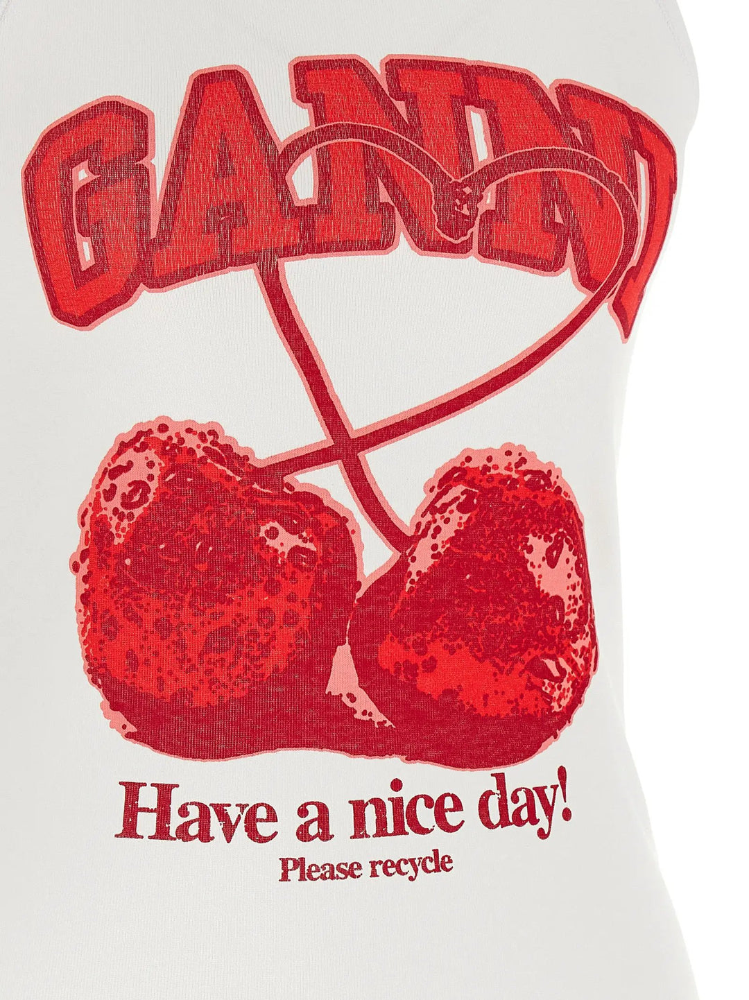Ganni Sample Sale | Ganni Red Organic Cotton Tank Tops - | Designer outlet