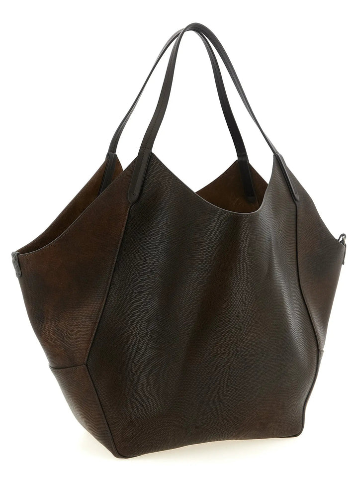 Brunello Cucinelli Sample Sale | Brunello Cucinelli Brown Calfskin Tote Bag - | Designer outlet