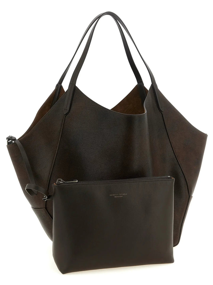 Brunello Cucinelli Sample Sale | Brunello Cucinelli Brown Calfskin Tote Bag - | Designer outlet