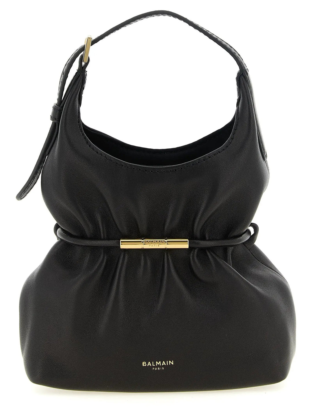 Balmain Sample Sale | Balmain Black Lamb Leather Handbag - | Designer outlet