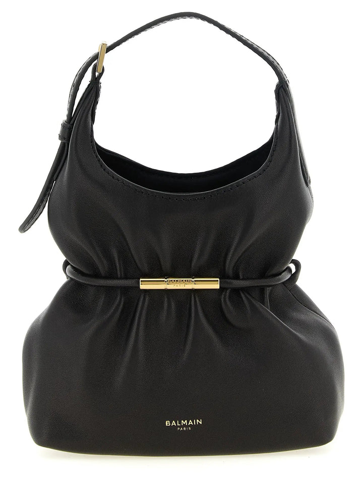 Balmain Sample Sale | Balmain Black Lamb Leather Handbag - | Designer outlet