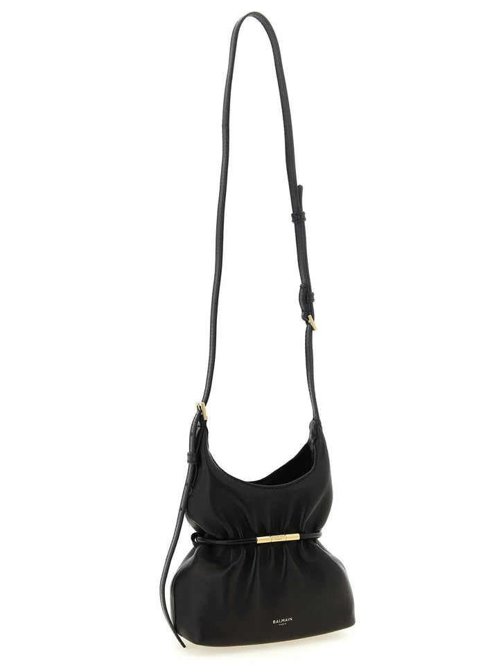 Balmain Sample Sale | Balmain Black Lamb Leather Handbag - | Designer outlet