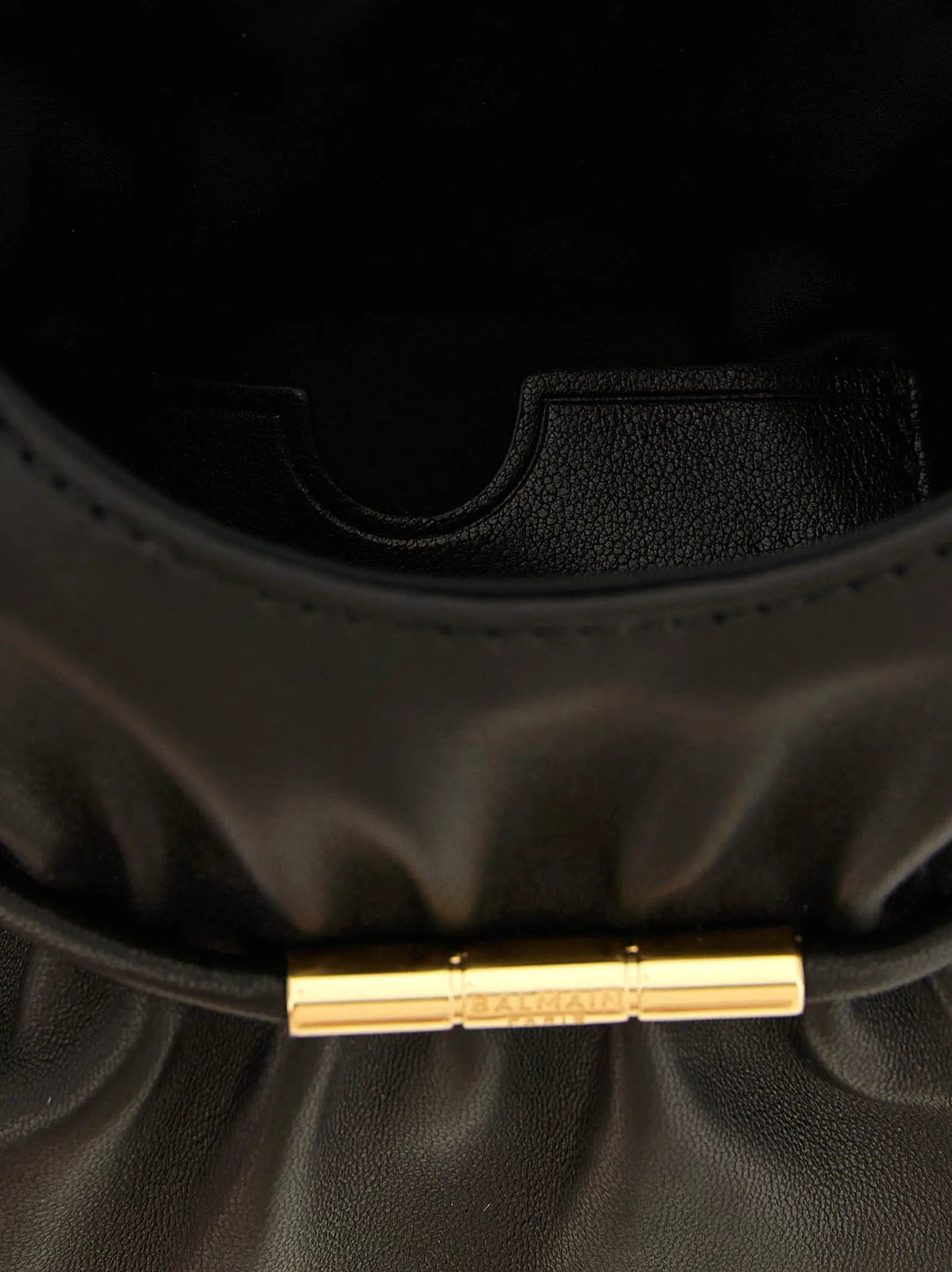 Balmain Sample Sale | Balmain Black Lamb Leather Handbag - | Designer outlet