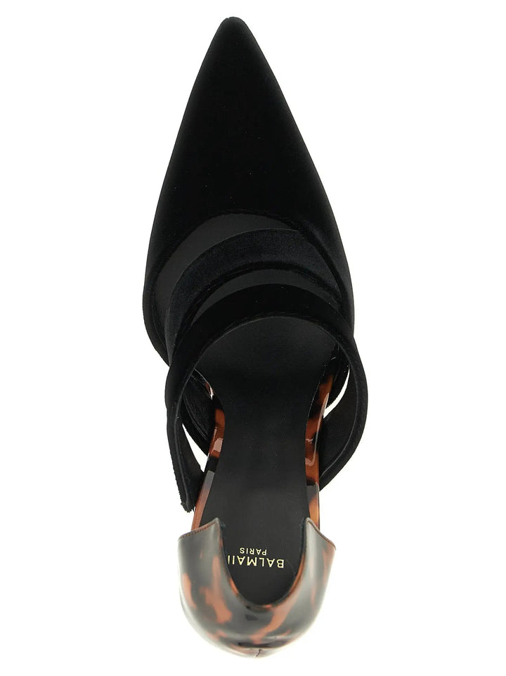 Balmain Sample Sale | Balmain Black Viscose High Heel Pumps - | Designer outlet
