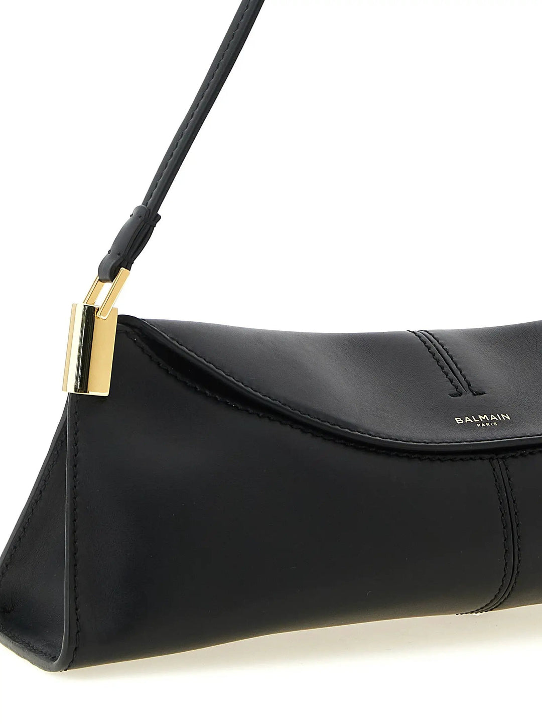 Balmain Sample Sale | Balmain Black Calfskin Shoulder Bag - | Designer outlet
