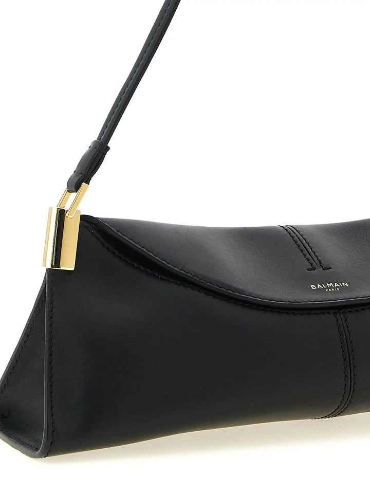 Balmain Sample Sale | Balmain Black Calfskin Shoulder Bag - | Designer outlet