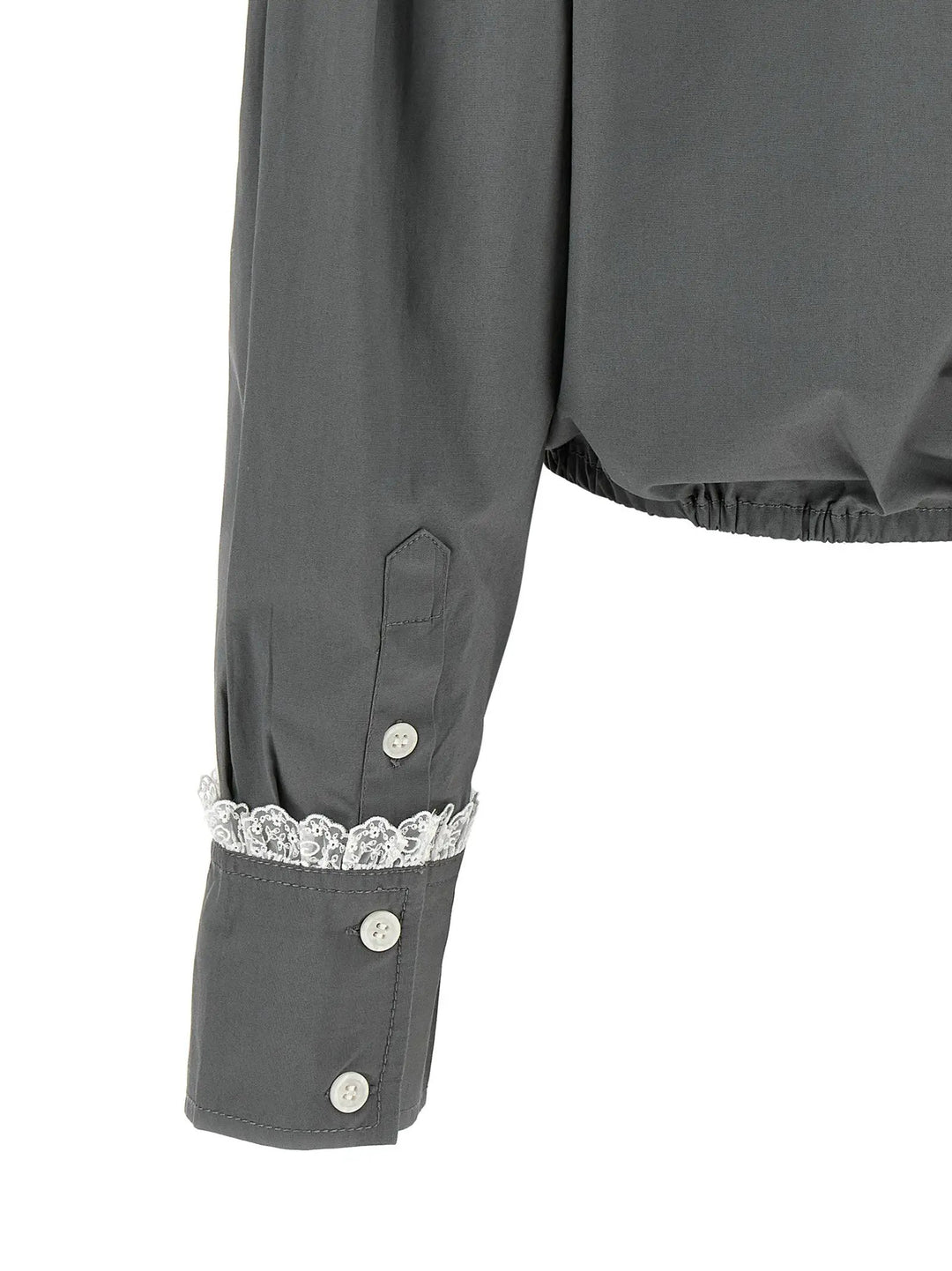 Ganni Sample Sale | Ganni Gray Cotton Blouse - | Designer outlet