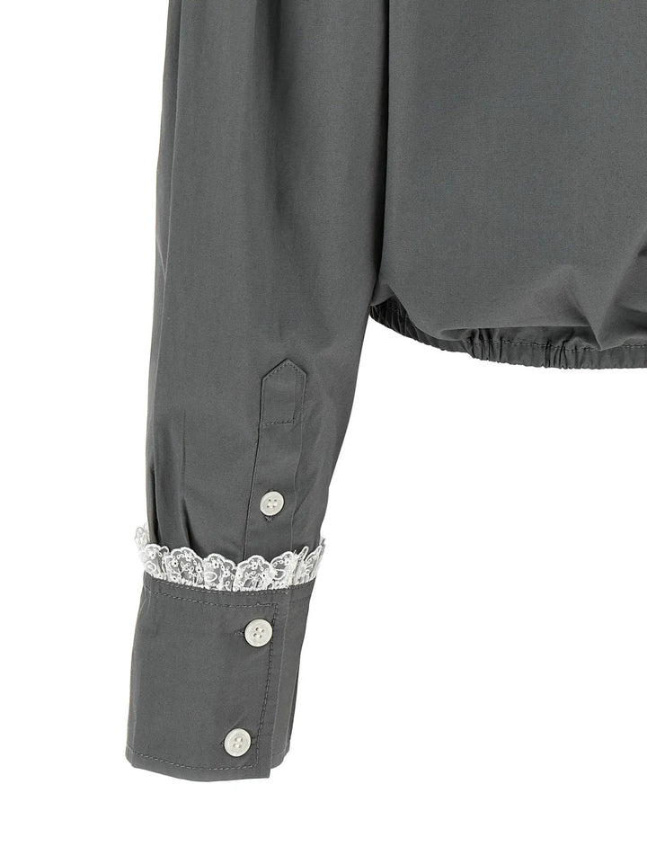 Ganni Sample Sale | Ganni Gray Cotton Blouse - | Designer outlet