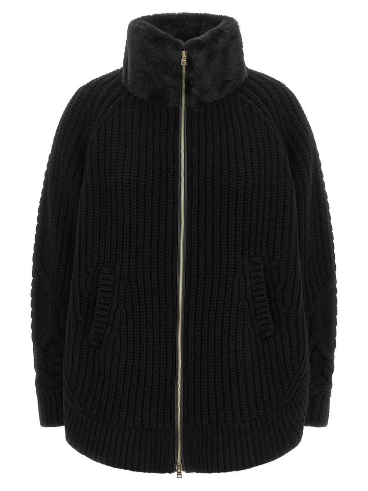 Herno Sample Sale | Herno Black Wool Cardigan - | Designer outlet