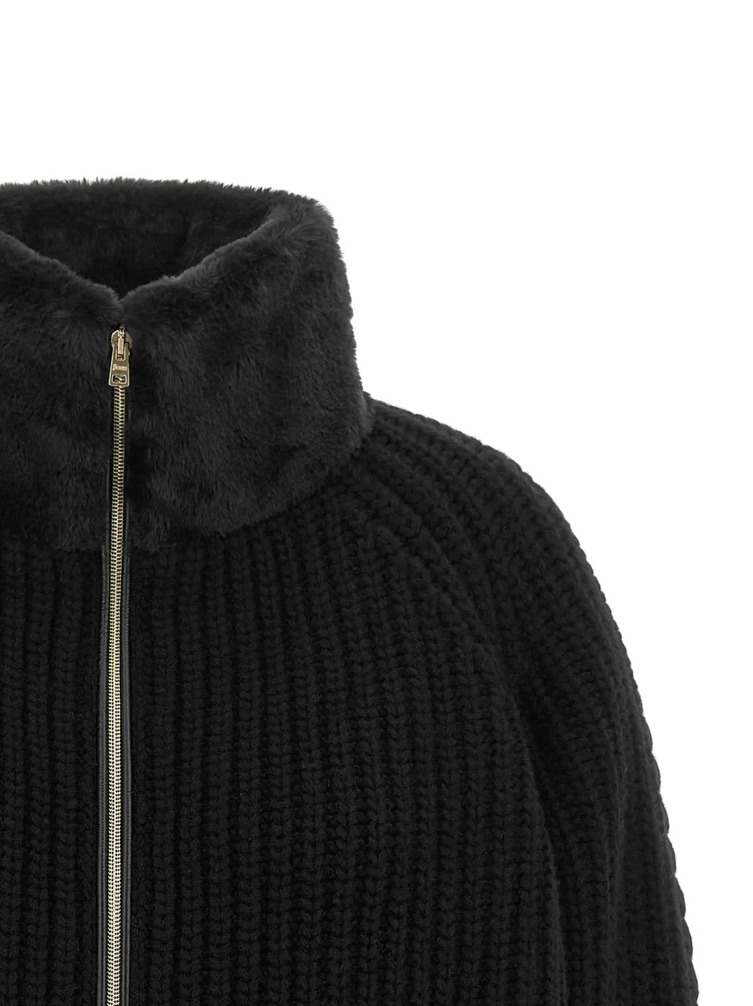 Herno Sample Sale | Herno Black Wool Cardigan - | Designer outlet