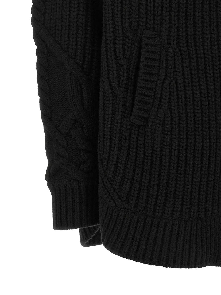 Herno Sample Sale | Herno Black Wool Cardigan - | Designer outlet